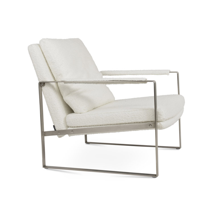 sohoConcept Zara Lounge Chair In White Boucle - Wayfair Canada